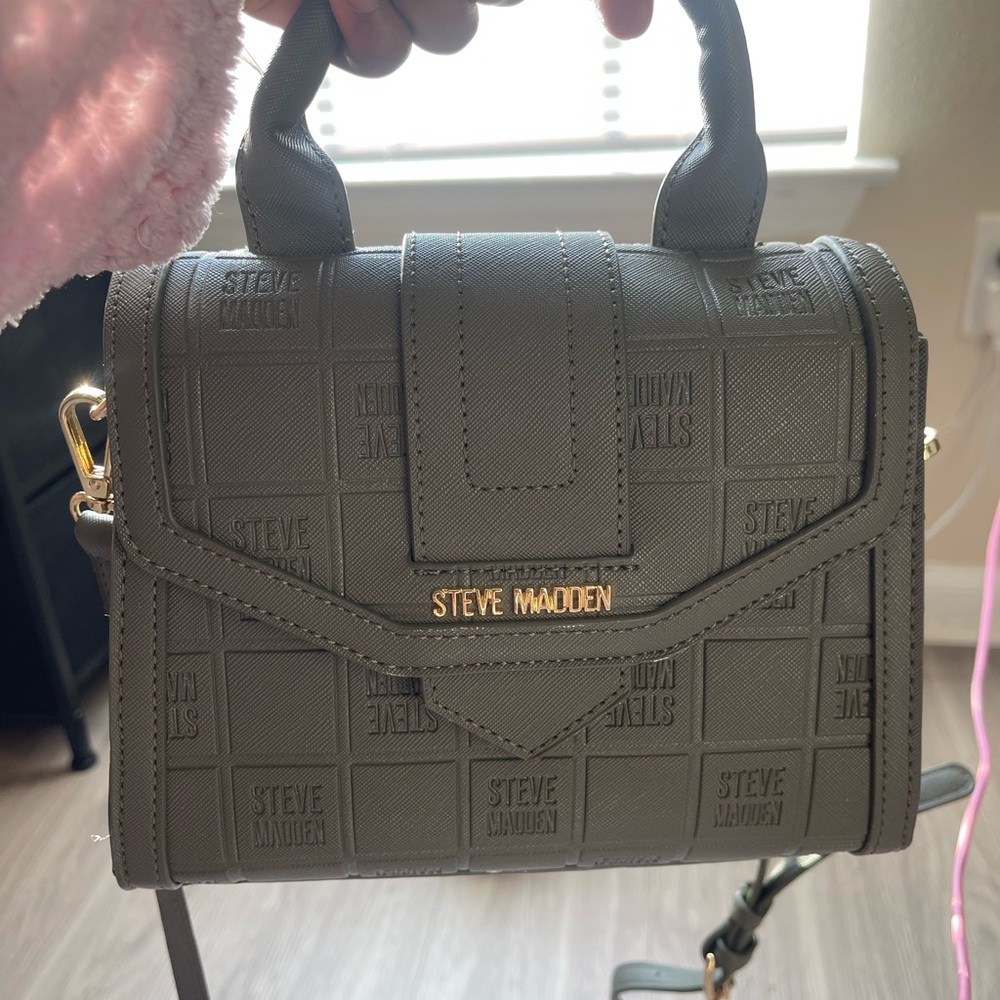 Steve Madden Embossed Mini Bag in Gray